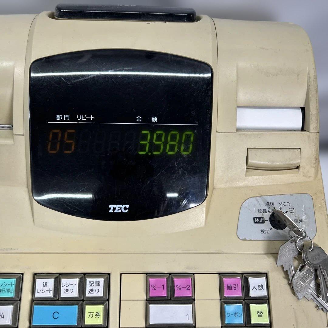 テック 電子レジスター MA-600 説明書付き レジスター TEC ジャンク品