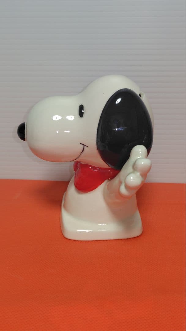 美品　ヴィンテージ　スヌーピー　バンク　陶器製
