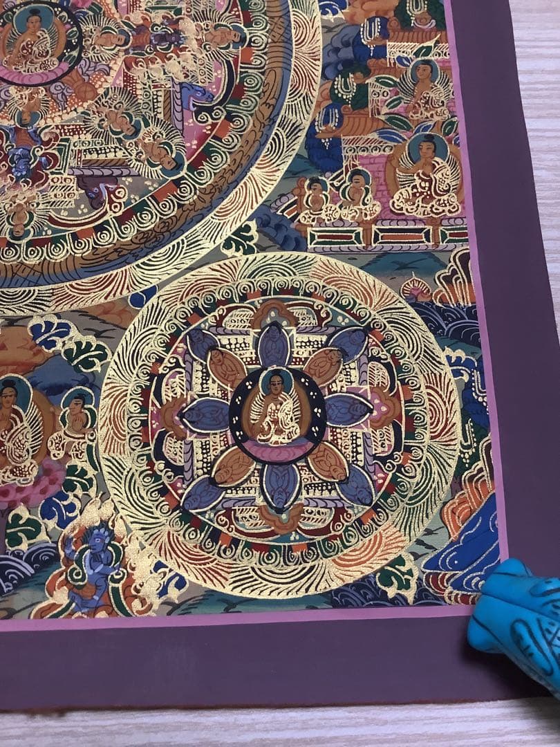 《 チベット密教　新品　1点物 》 手描き　曼荼羅　仏陀　釈迦　仏画　仏教　f6