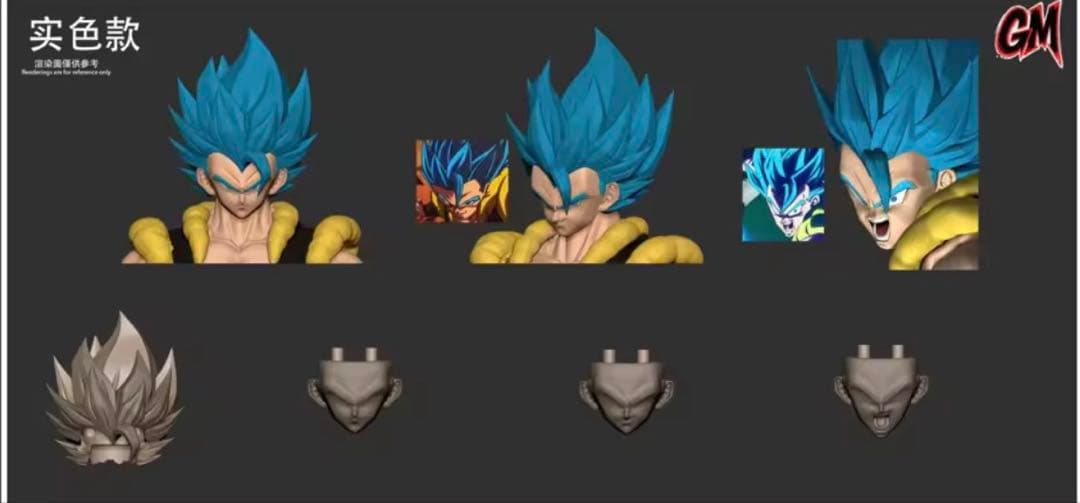 フィギュアーツ　ゴジータブルー　カスタムヘッドパーツ　ドラゴンボール