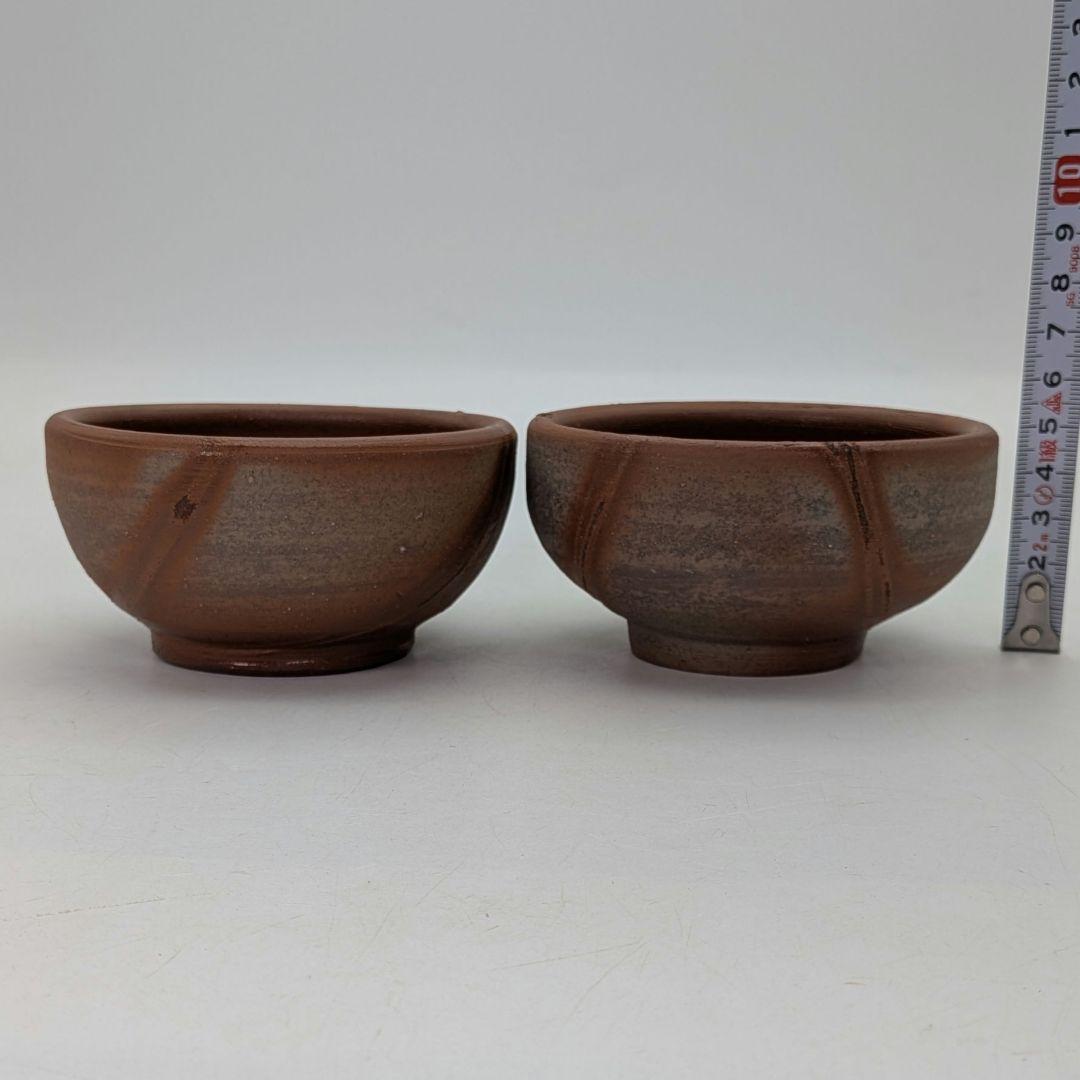 南燦窯 徳永修 備前焼 緋襷丸中鉢揃（小鉢6客） 共箱栞 食器 在銘 作家作品