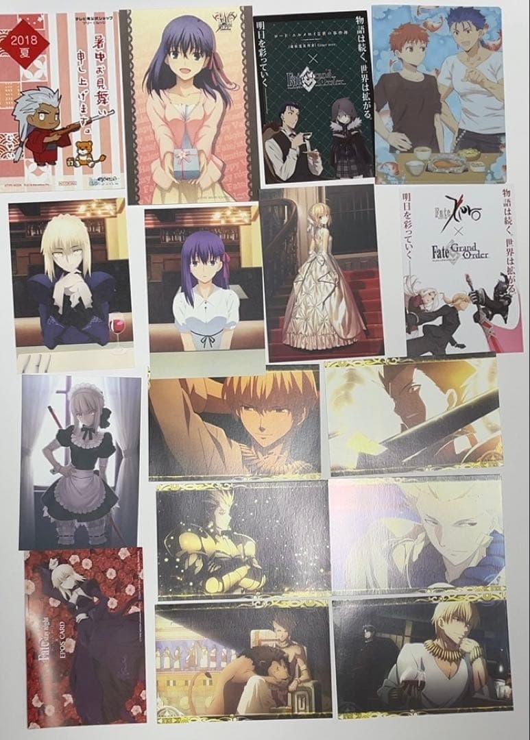 Fate fgo レアルタ　ギルガメッシュ　間桐桜　セイバー　遠坂凛　非売品